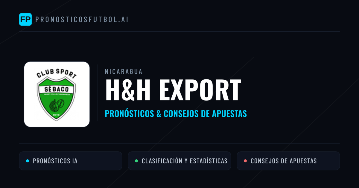 H&H Export Pronósticos y estadísticas