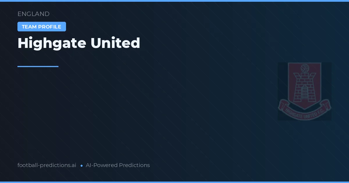 Highgate United Pronósticos y estadísticas