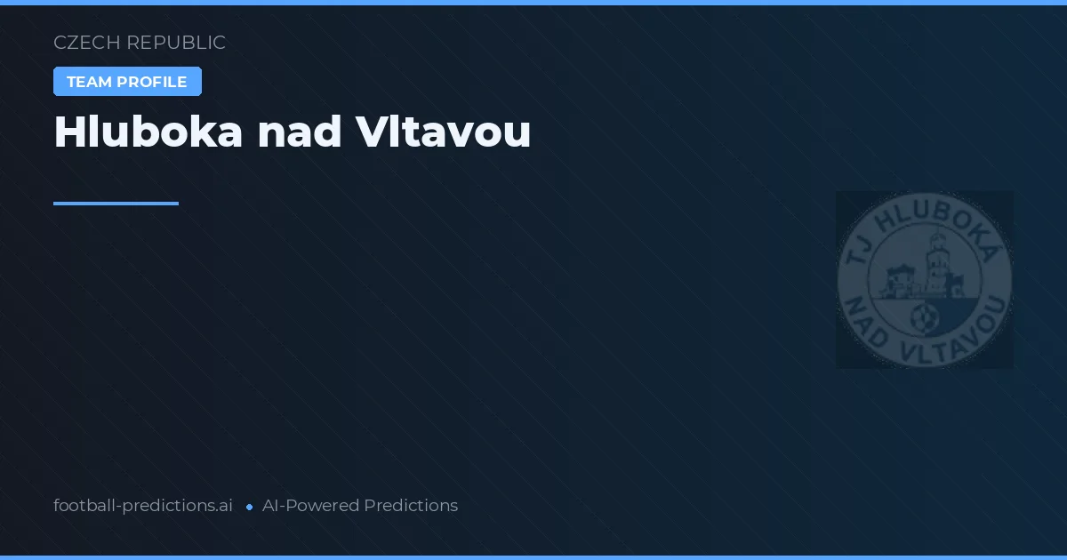 Hluboká nad Vltavou Pronósticos y estadísticas