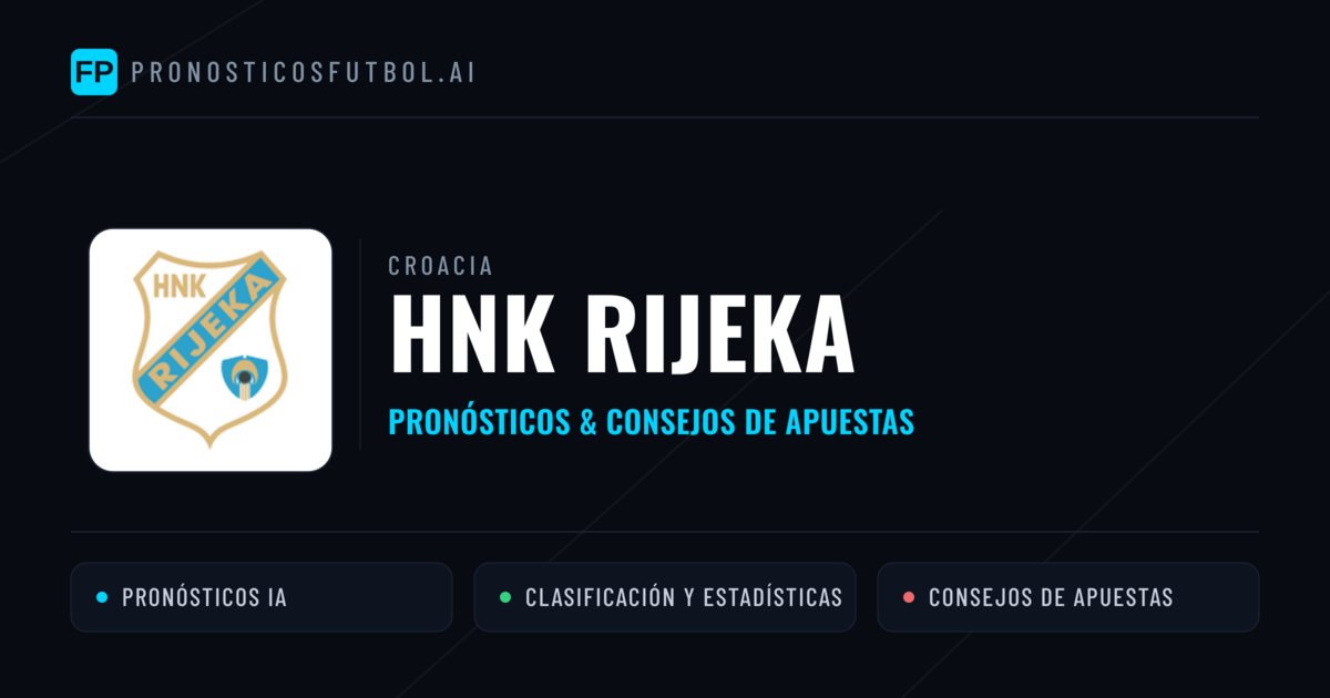 HNK Rijeka Pronósticos y estadísticas