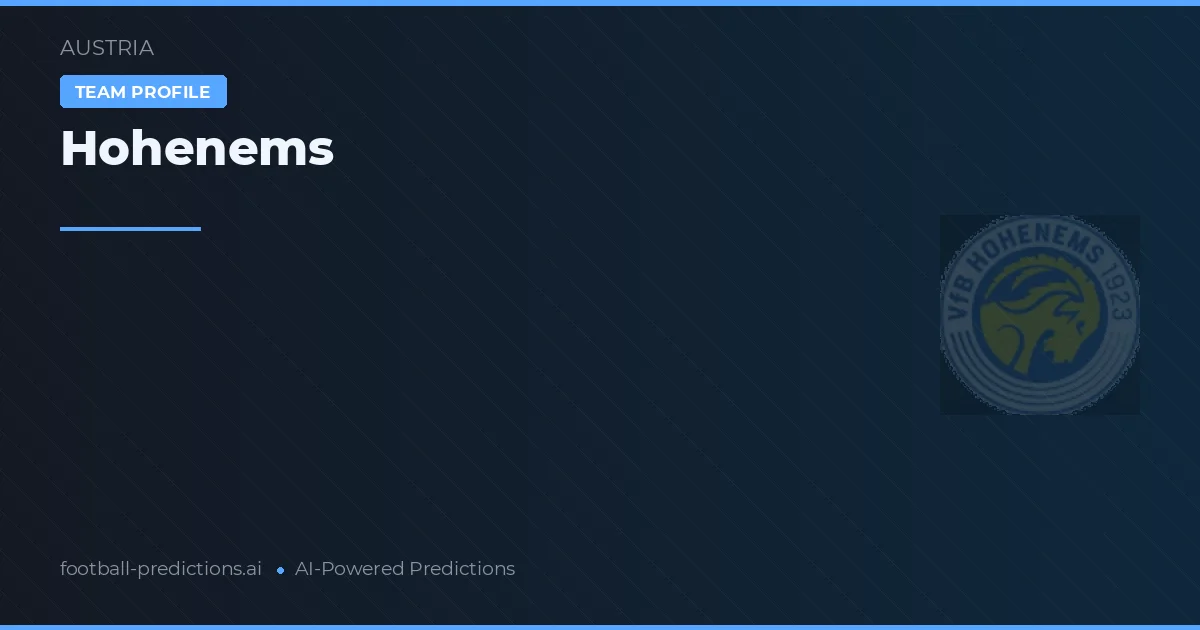Hohenems Pronósticos y estadísticas
