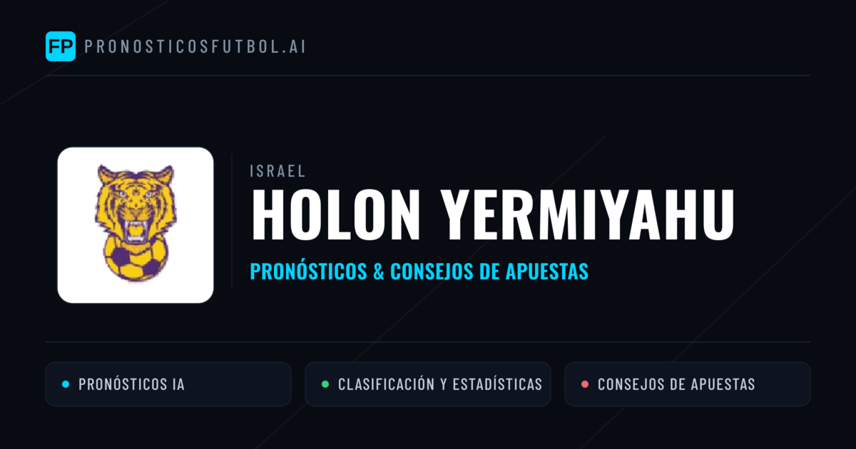 Holon Yermiyahu Pronósticos y estadísticas
