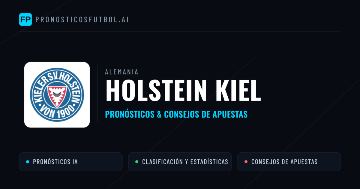 Holstein Kiel Pronósticos y estadísticas