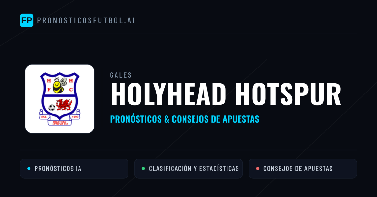 Holyhead Hotspur Pronósticos y estadísticas