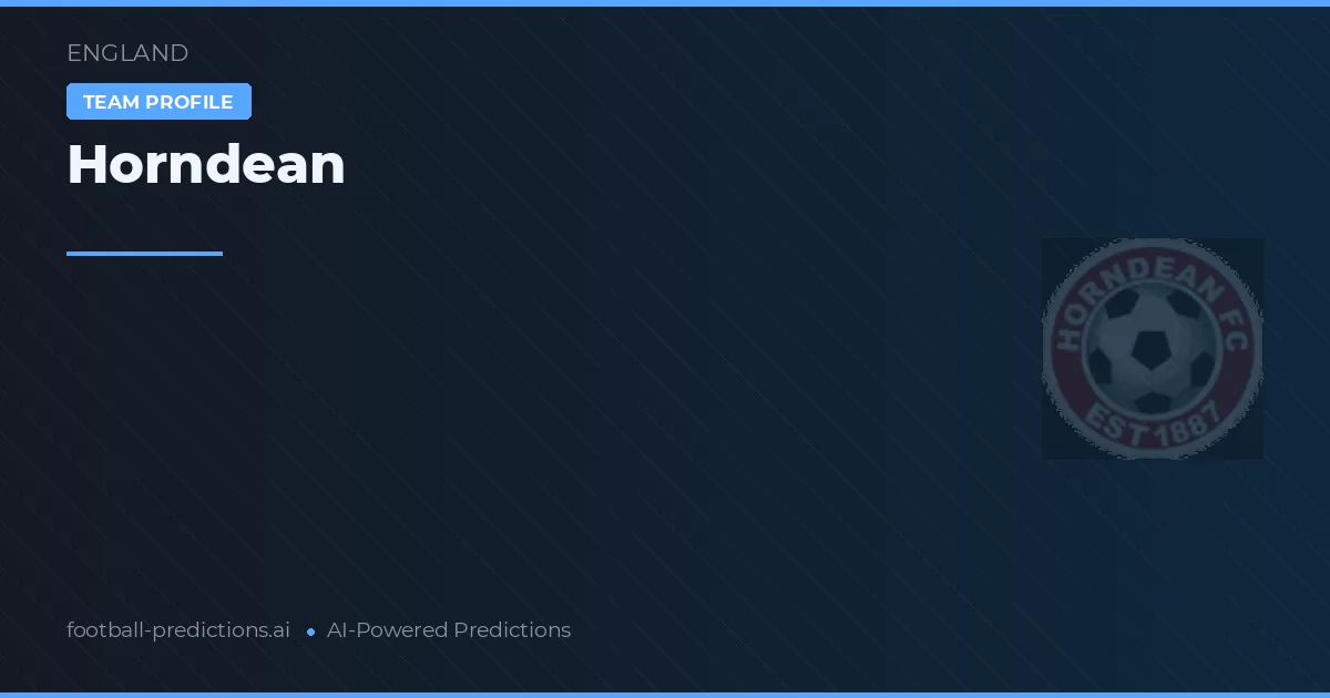 Horndean Pronósticos y estadísticas