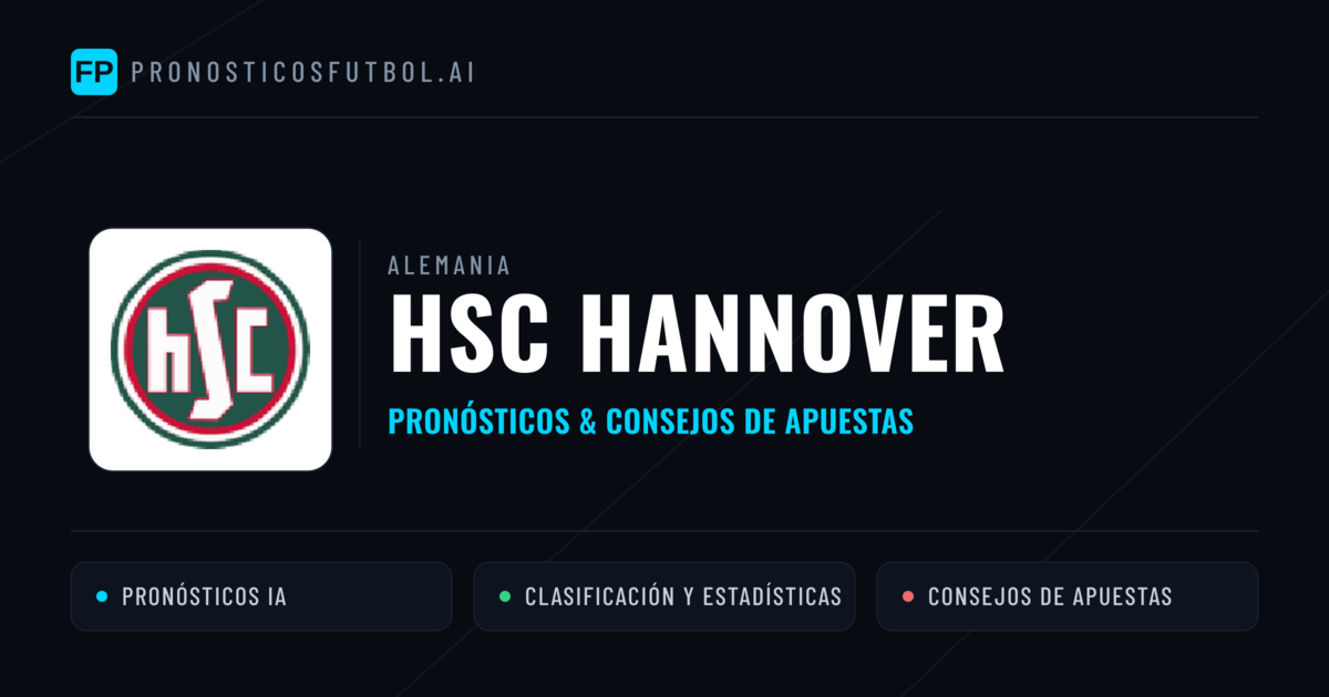 HSC Hannover Pronósticos y estadísticas