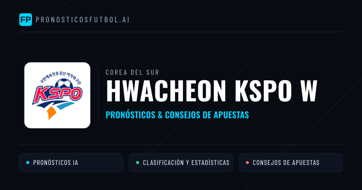 Hwacheon KSPO W Pronósticos y estadísticas