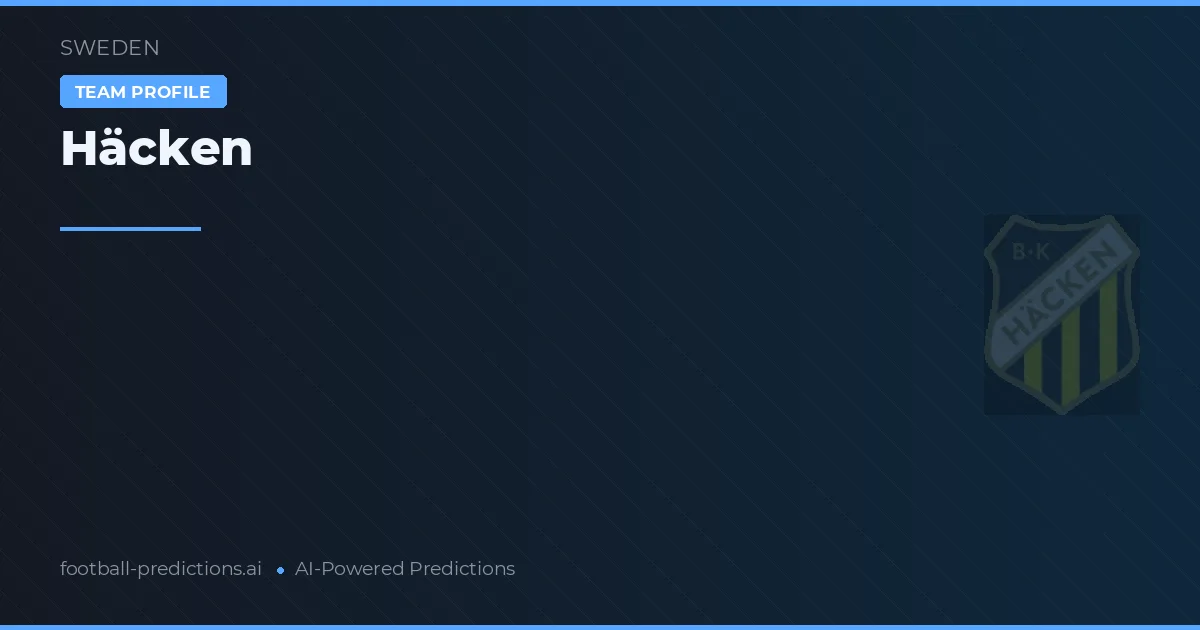 Häcken W Pronósticos y estadísticas