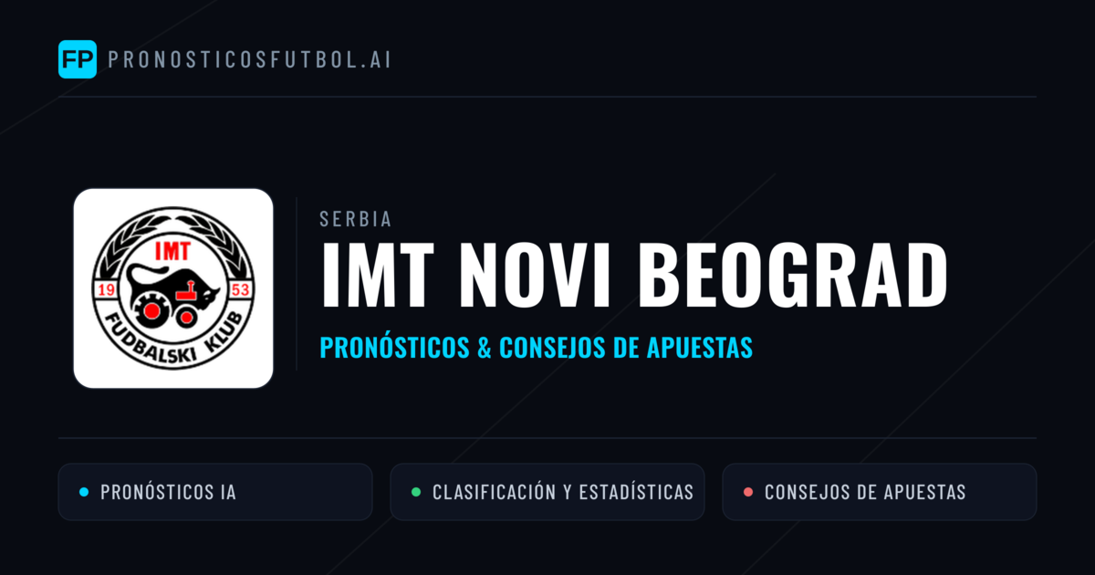 IMT Novi Beograd Pronósticos y estadísticas