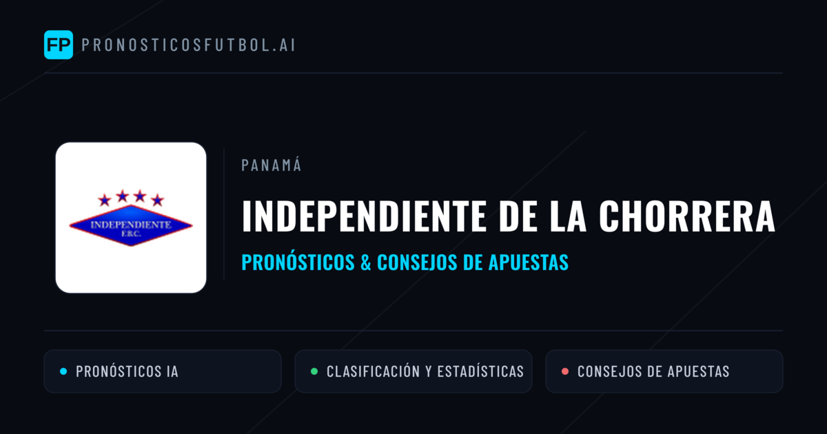 Independiente de La Chorrera Pronósticos y estadísticas