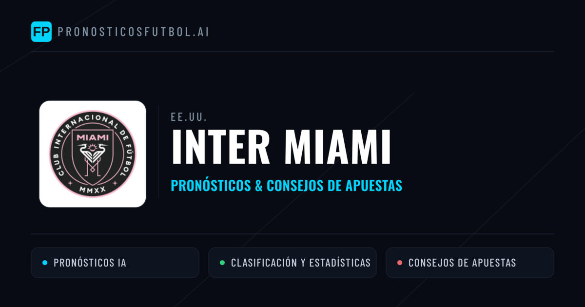 Inter Miami Pronósticos y estadísticas