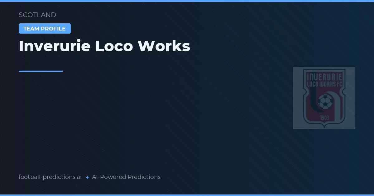 Inverurie Loco Works Pronósticos y estadísticas