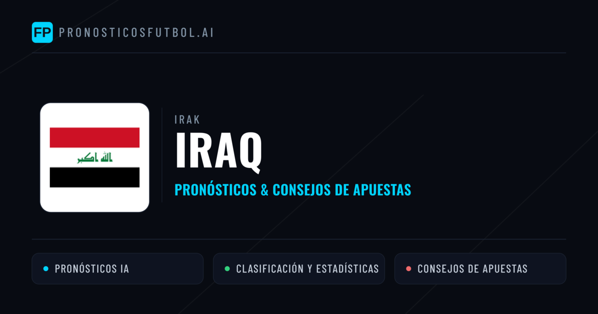 Iraq Pronósticos y estadísticas
