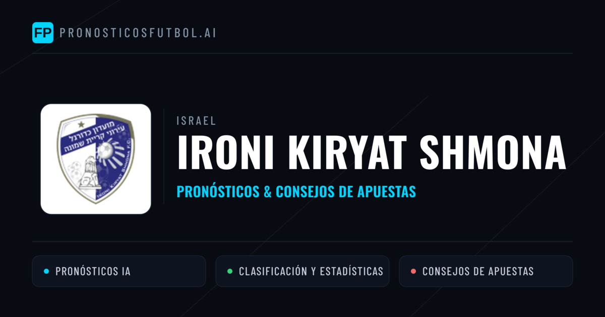 Ironi Kiryat Shmona Pronósticos y estadísticas