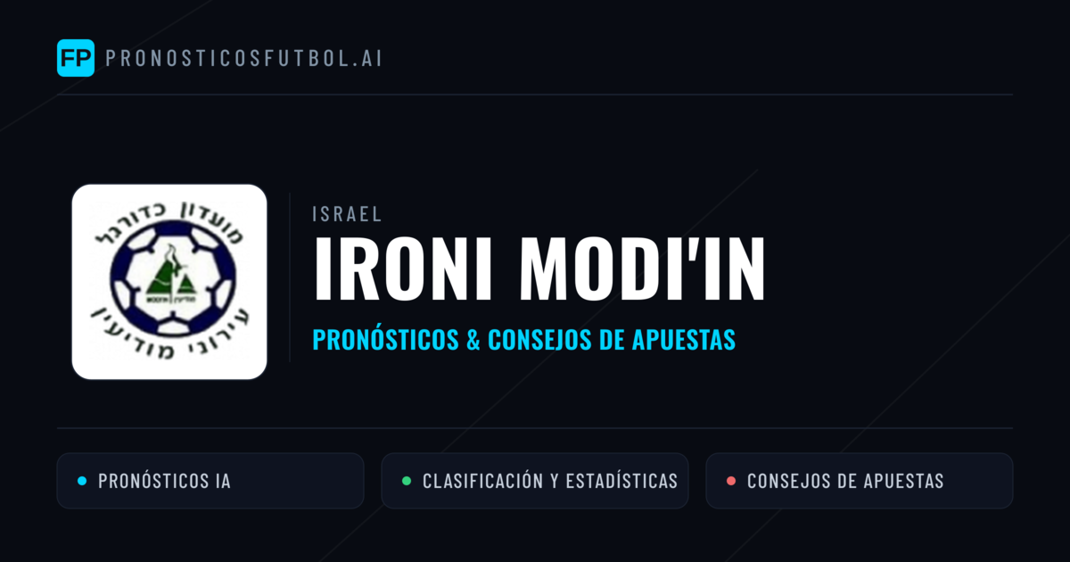 Ironi Modi'in Pronósticos y estadísticas