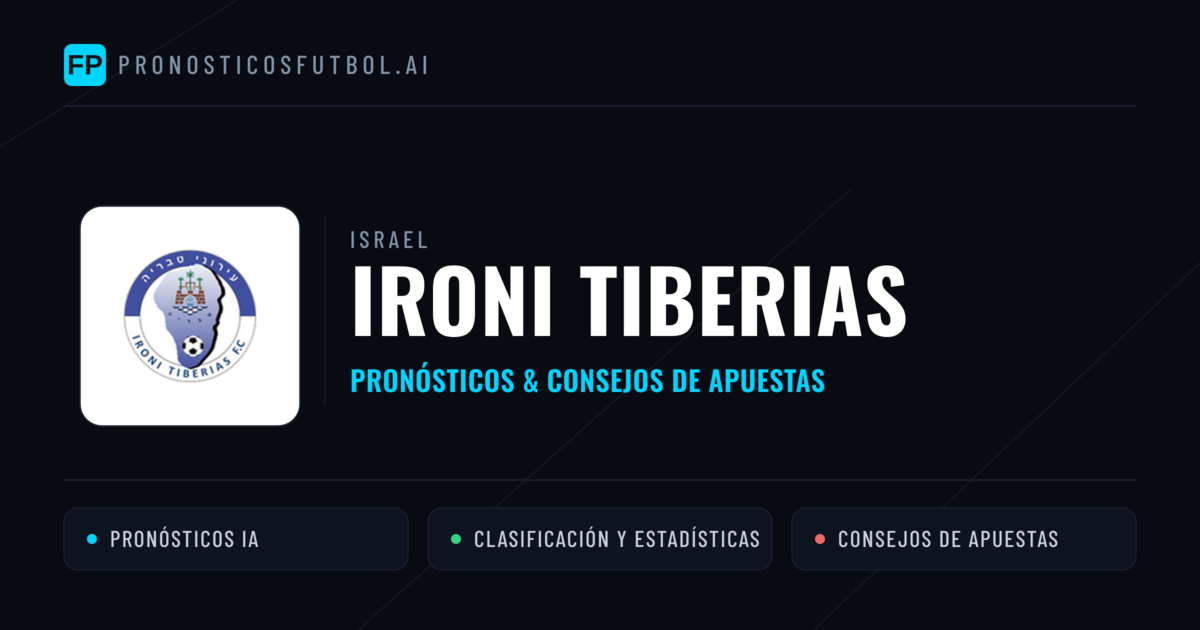 Ironi Tiberias Pronósticos y estadísticas