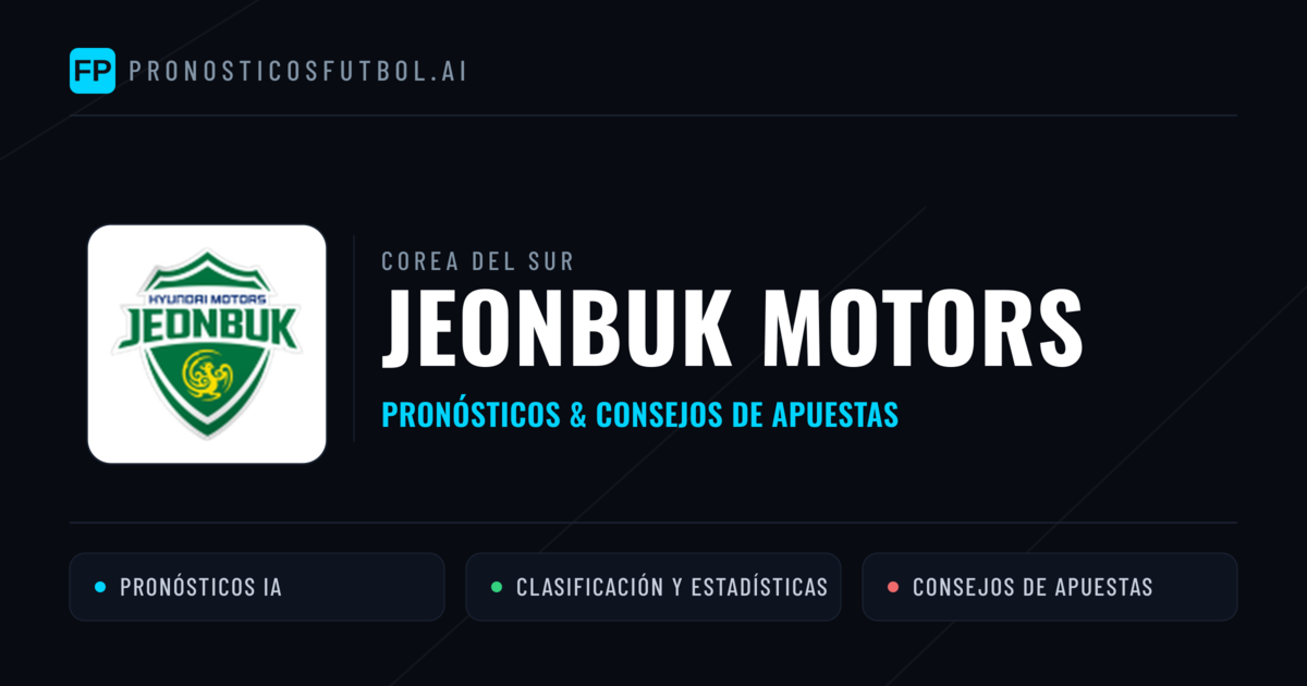 Jeonbuk Motors Pronósticos y estadísticas