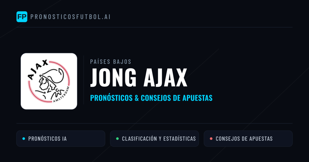Jong Ajax Pronósticos y estadísticas