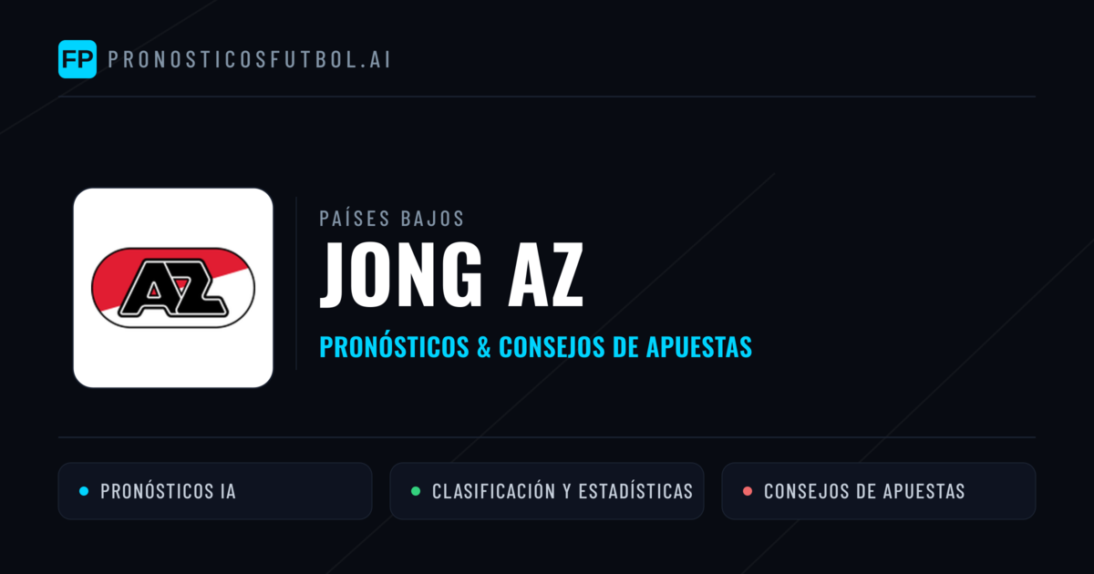 Jong AZ Pronósticos y estadísticas