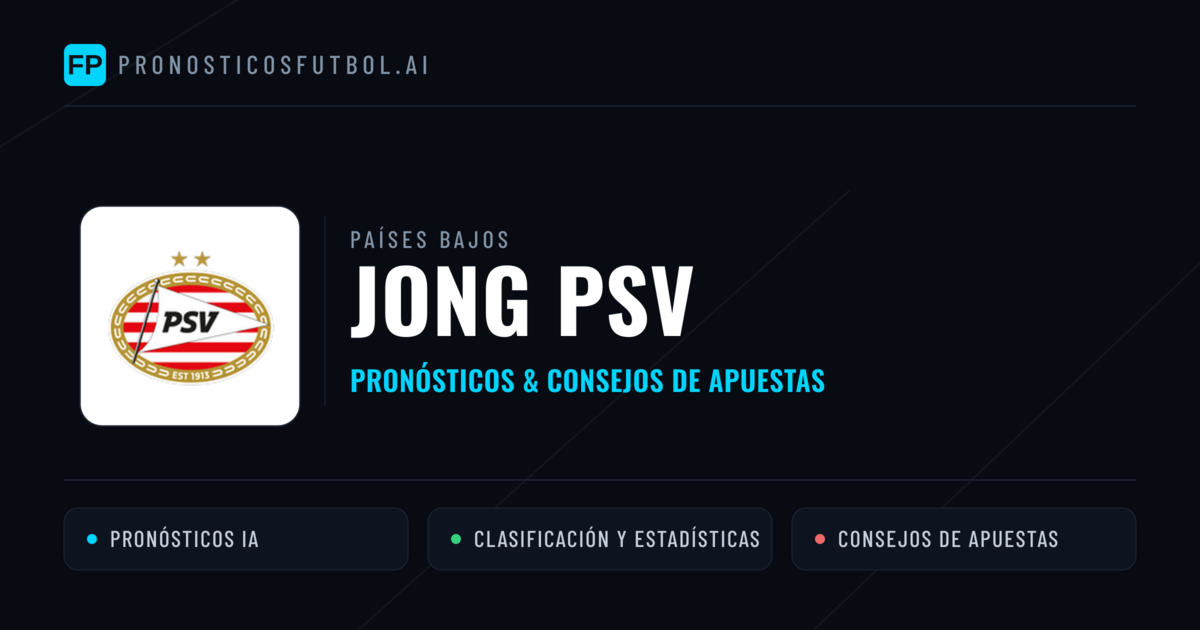 Jong PSV Pronósticos y estadísticas