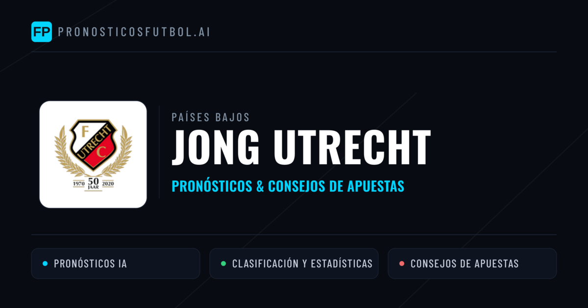 Jong Utrecht Pronósticos y estadísticas