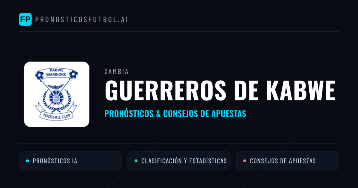 Guerreros de Kabwe Pronósticos y estadísticas