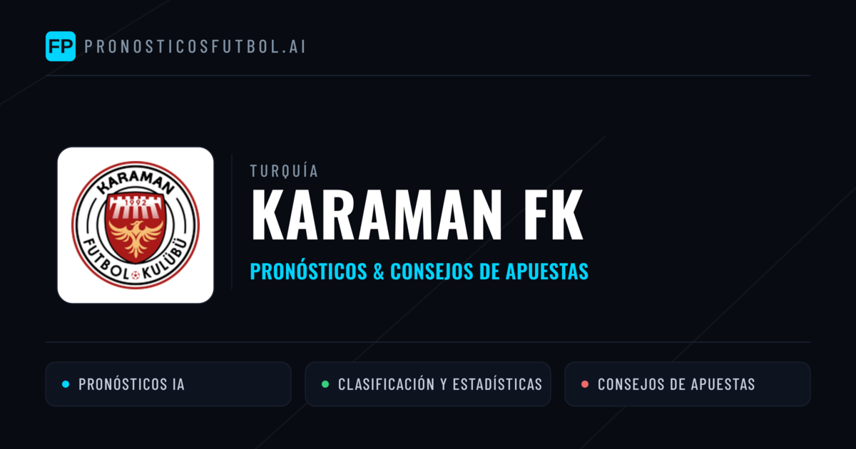 Karaman FK Pronósticos y estadísticas