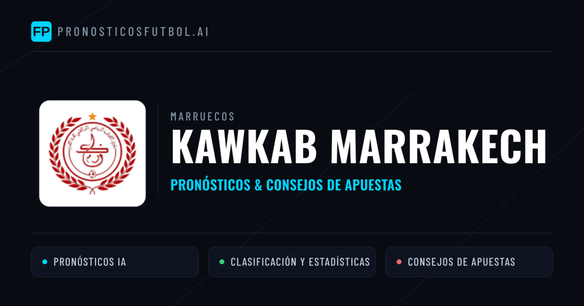 Kawkab Marrakech Pronósticos y estadísticas