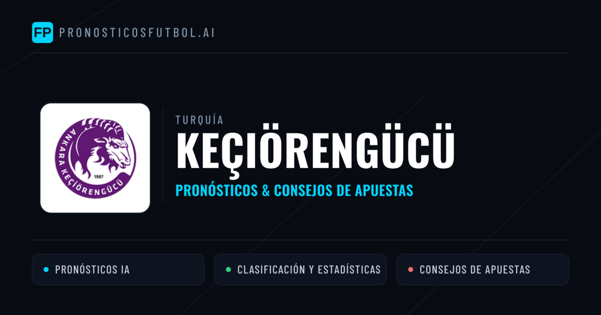 Keçiörengücü Pronósticos y estadísticas