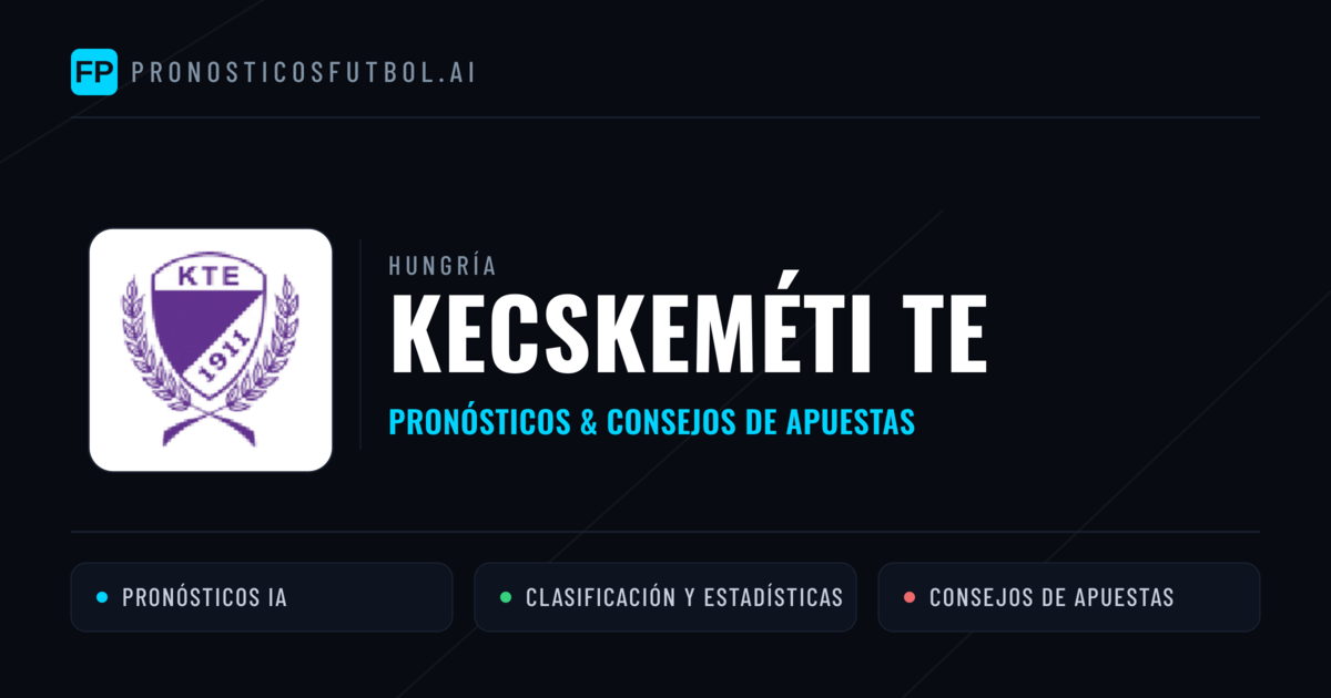 Kecskeméti TE Pronósticos y estadísticas