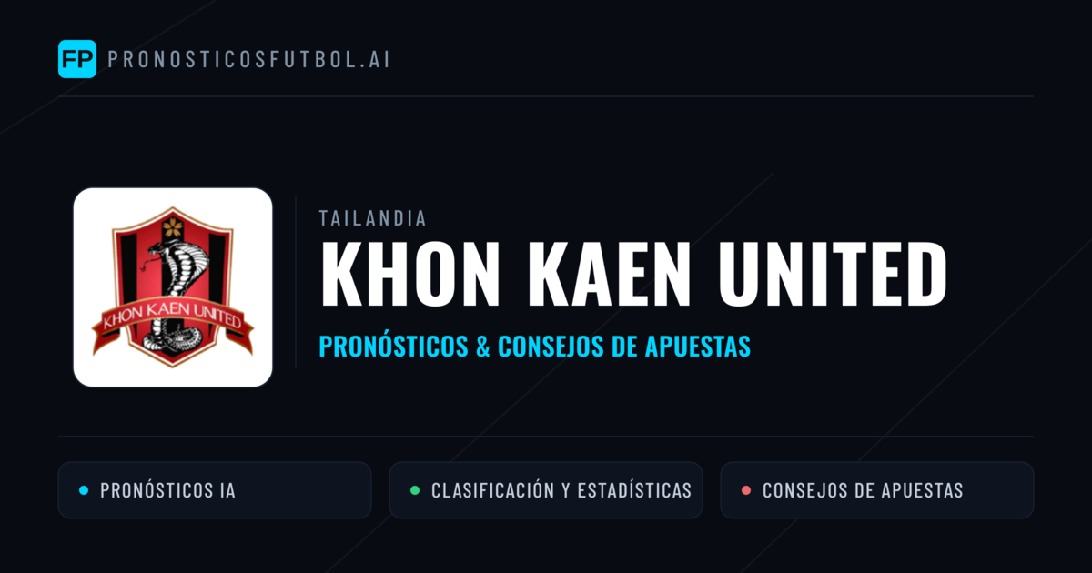 Khon Kaen United Pronósticos y estadísticas