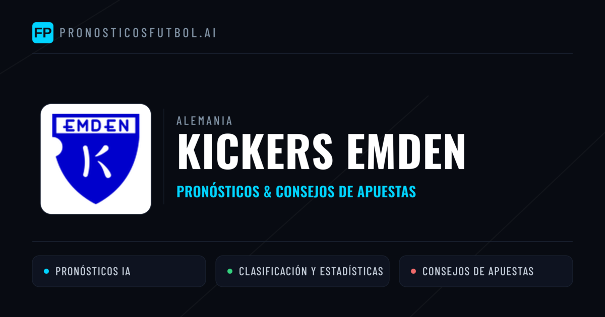 Kickers Emden Pronósticos y estadísticas