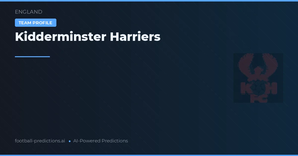 Kidderminster Harriers Pronósticos y estadísticas