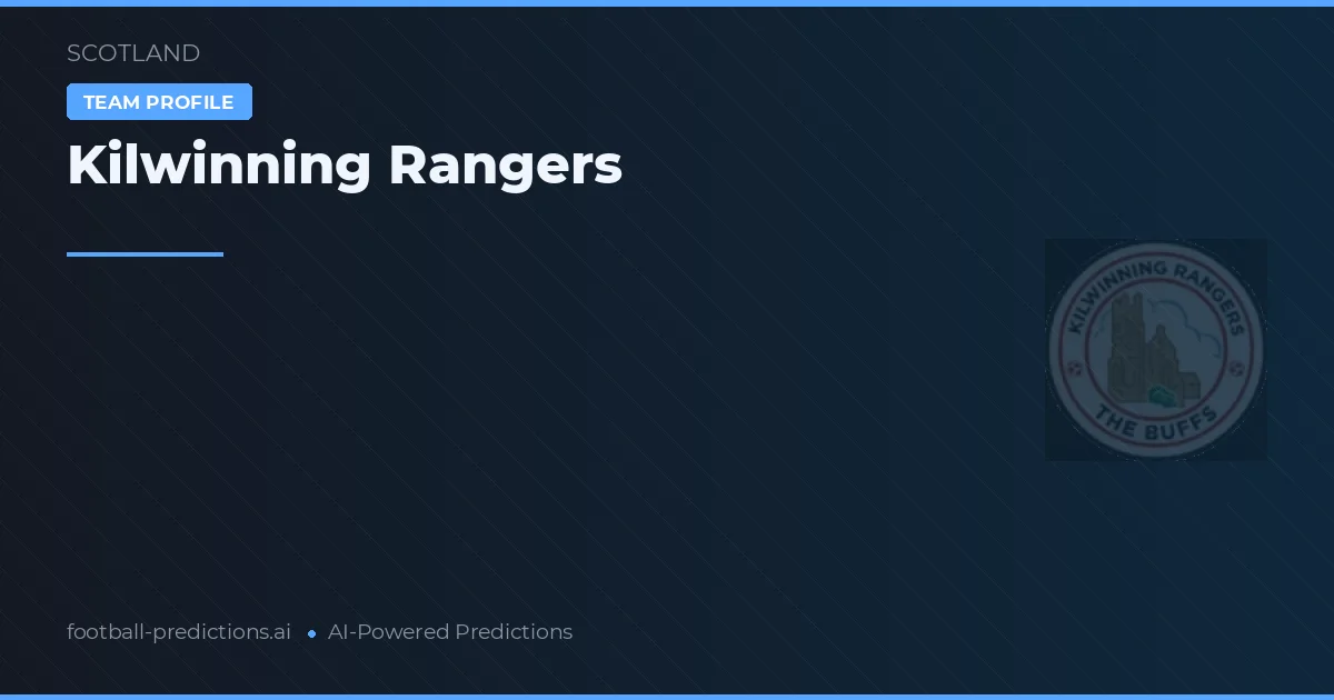 Kilwinning Rangers Pronósticos y estadísticas