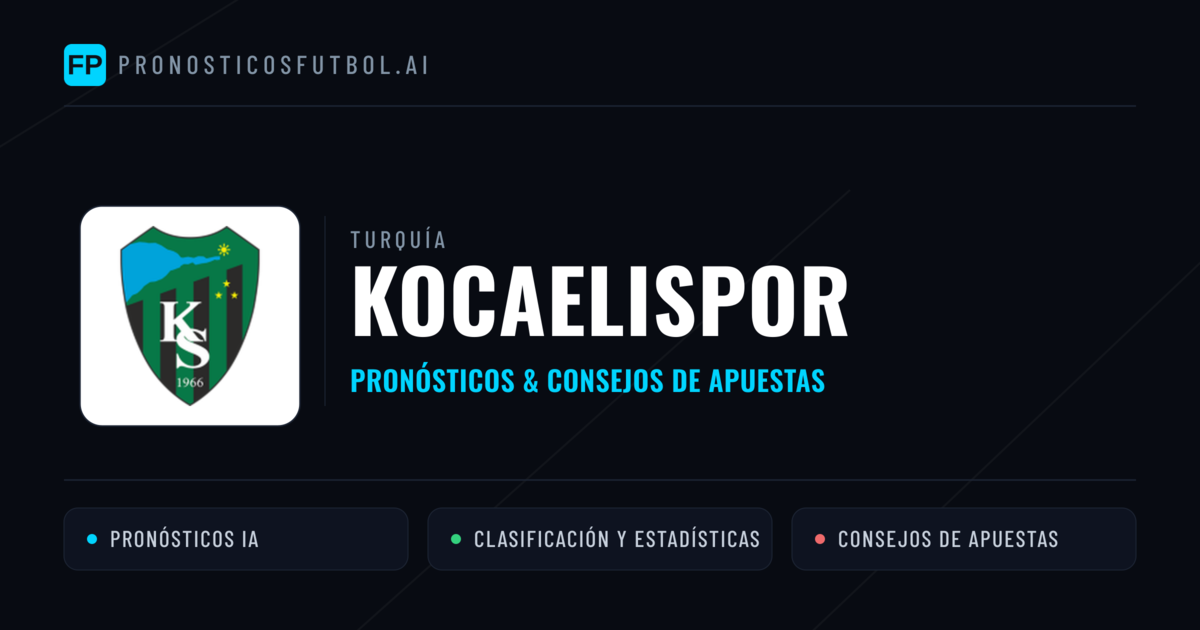 Kocaelispor Pronósticos y estadísticas