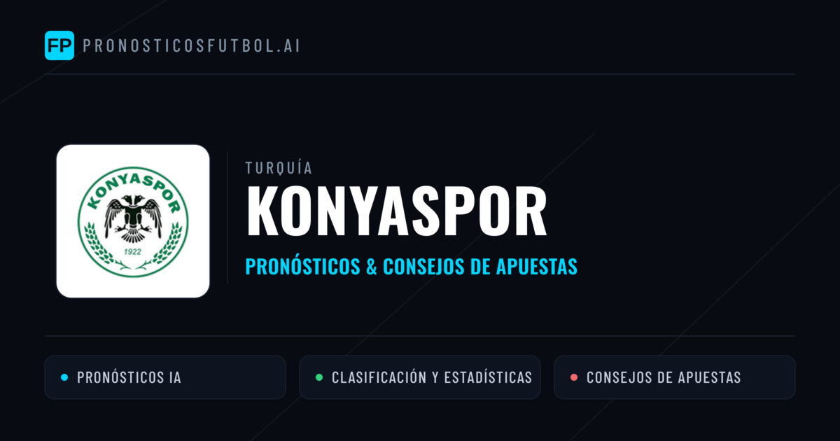 Konyaspor Pronósticos y estadísticas