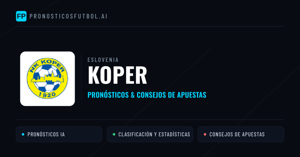 Koper Pronósticos y estadísticas