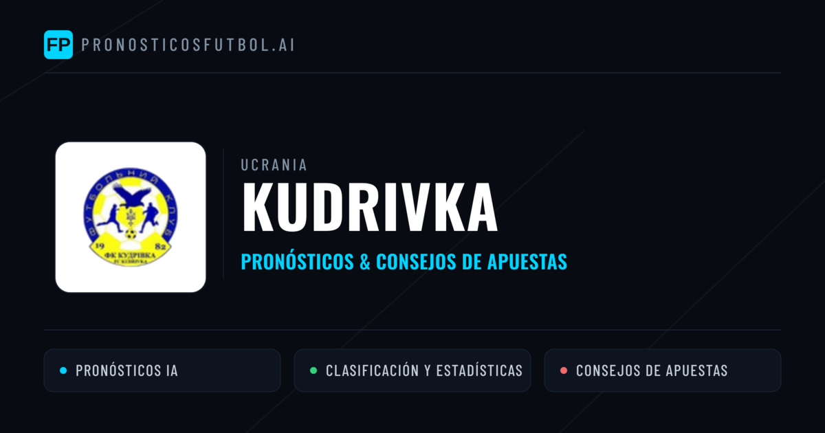 Kudrivka Pronósticos y estadísticas