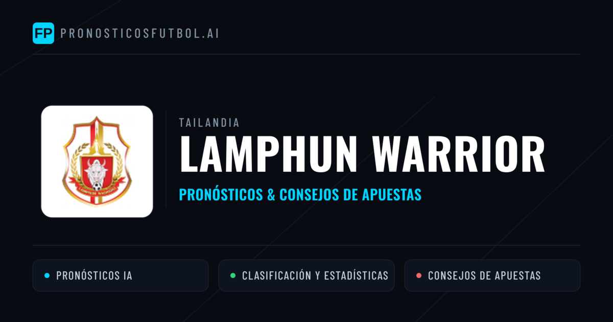 Lamphun Warrior Pronósticos y estadísticas
