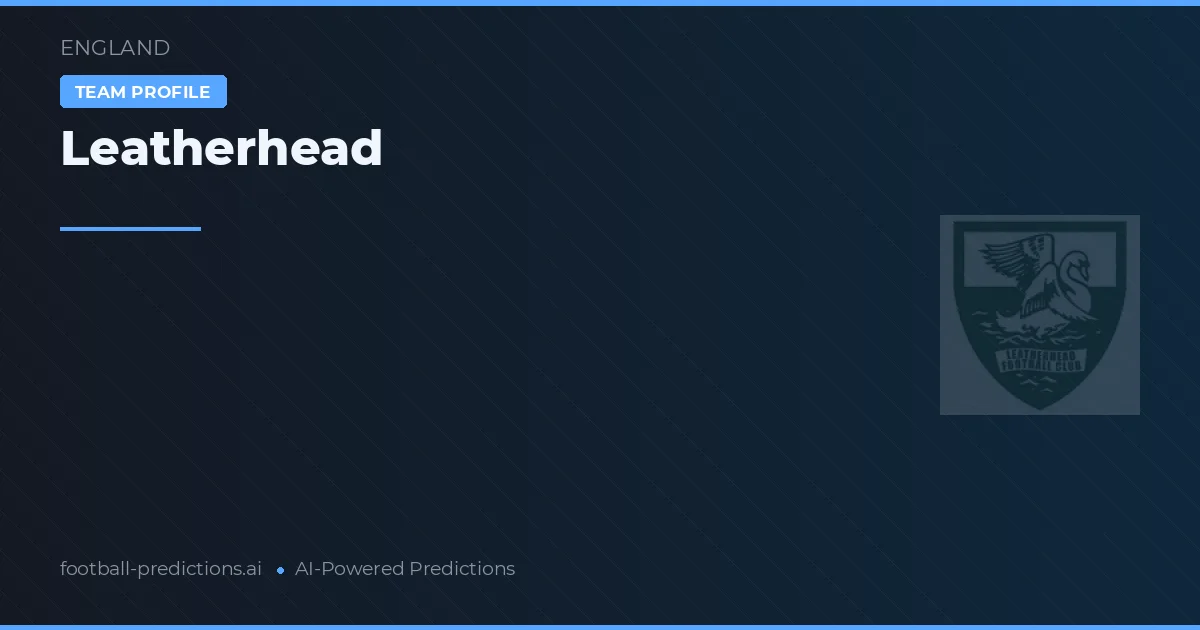 Leatherhead Pronósticos y estadísticas