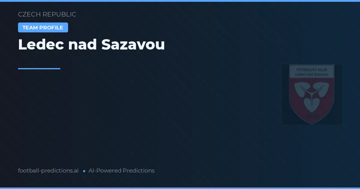 Ledec nad Sázavou Pronósticos y estadísticas