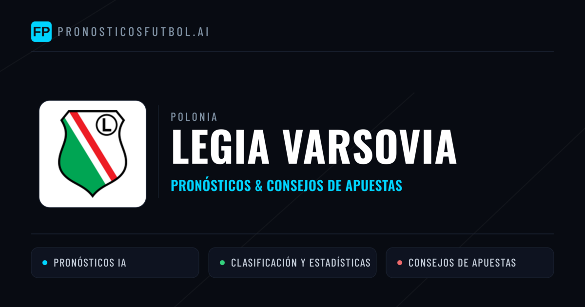 Legia Varsovia Pronósticos y estadísticas