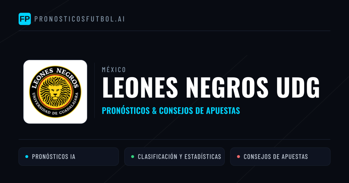 Leones Negros UDG Pronósticos y estadísticas