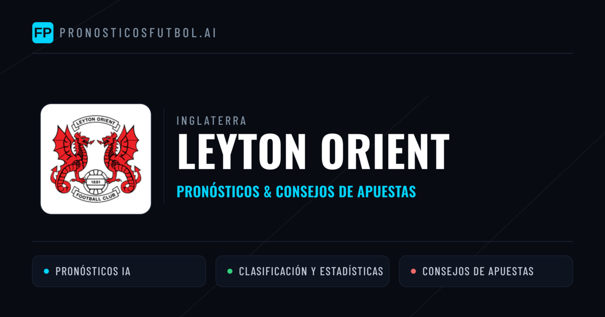 Leyton Orient Pronósticos y estadísticas
