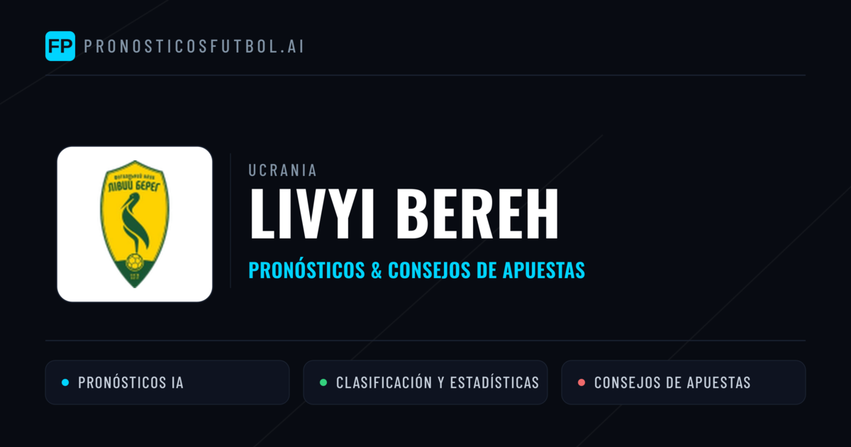 Livyi Bereh Pronósticos y estadísticas