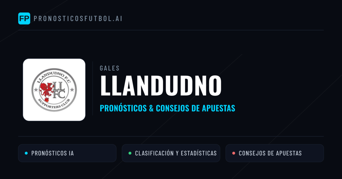 Llandudno Pronósticos y estadísticas
