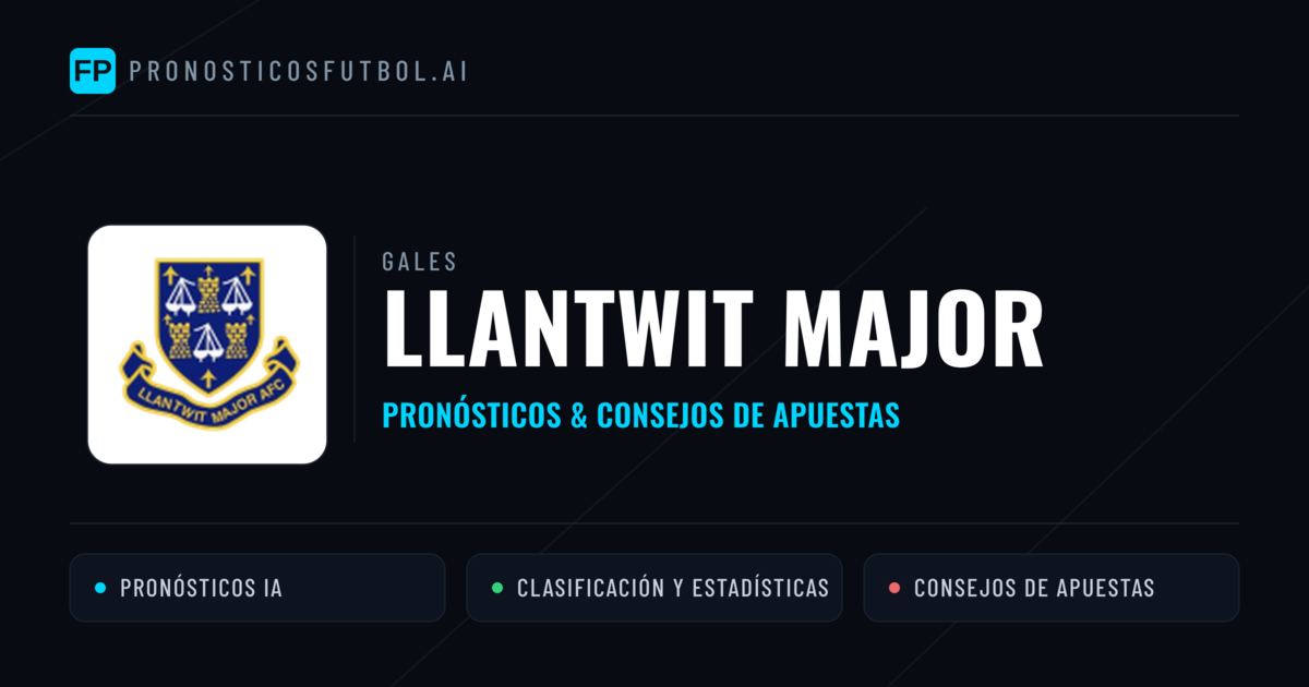 Llantwit Major Pronósticos y estadísticas