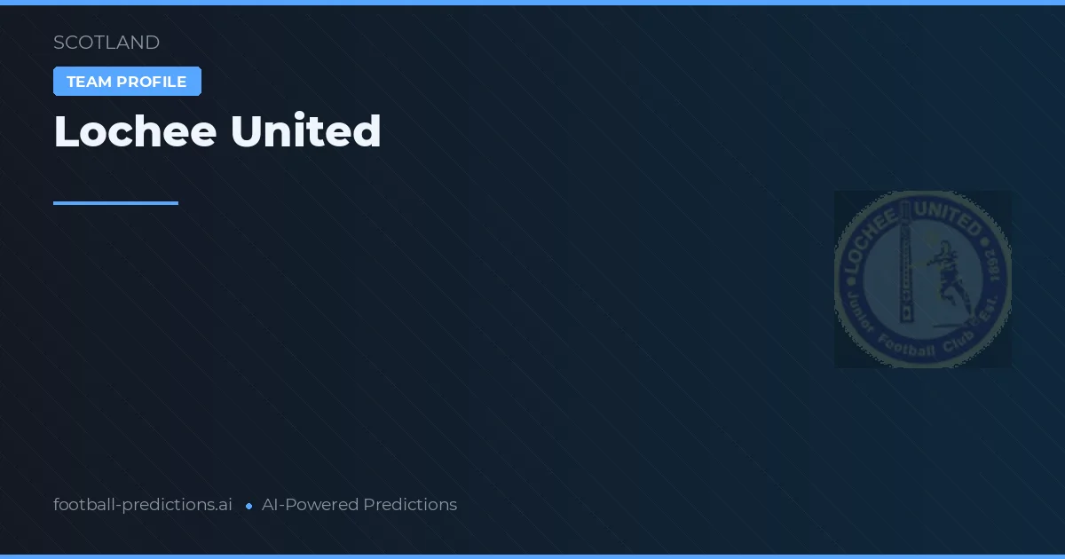 Lochee United Pronósticos y estadísticas