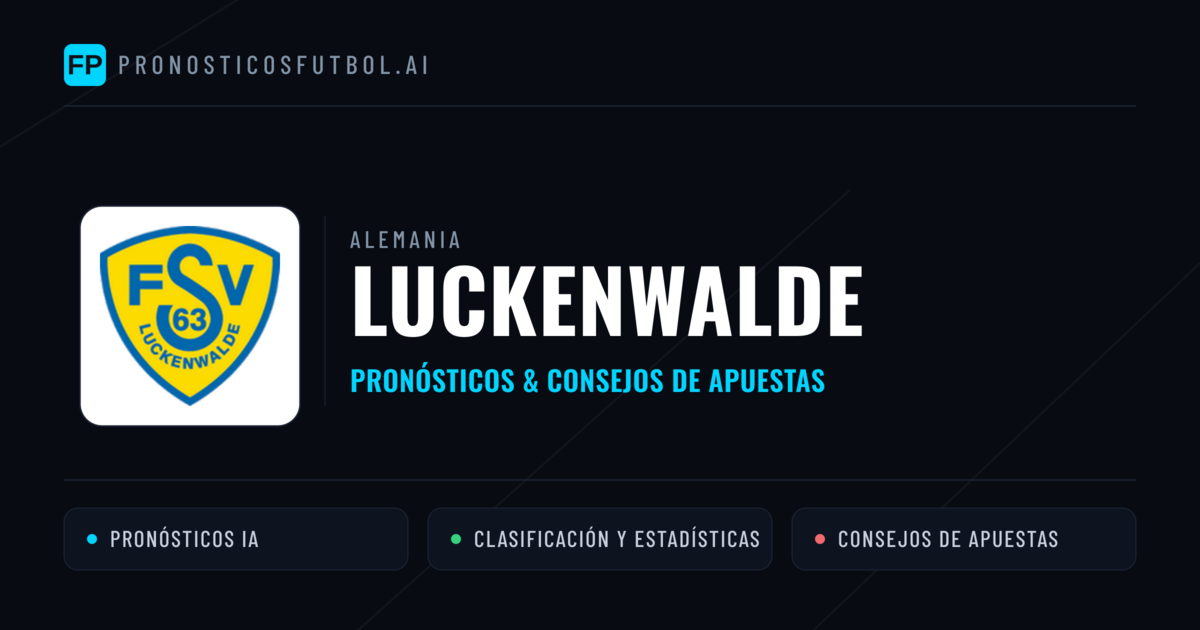 Luckenwalde Pronósticos y estadísticas