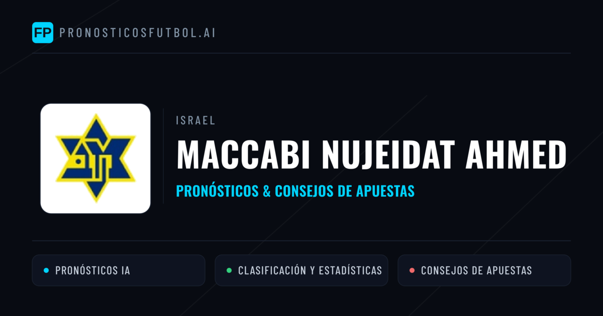 Maccabi Nujeidat Ahmed Pronósticos y estadísticas